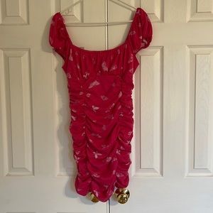 Urban Outfitters Pink butterfly dress size large
